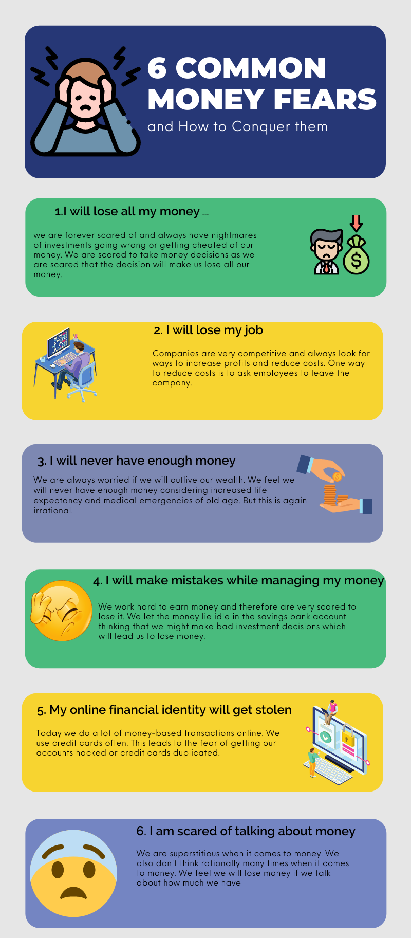 6 Common Money Fears and how to Conquer them 6 Common Money Fears and how to Conquer them