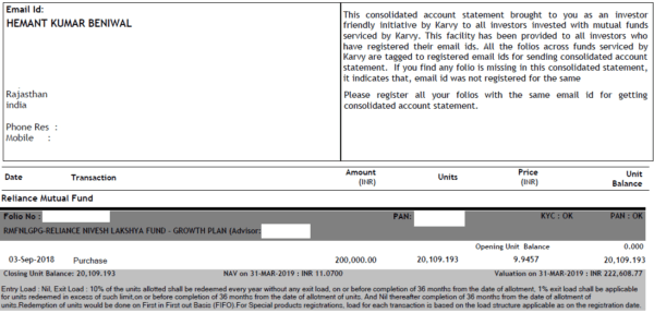 Gilt Statement